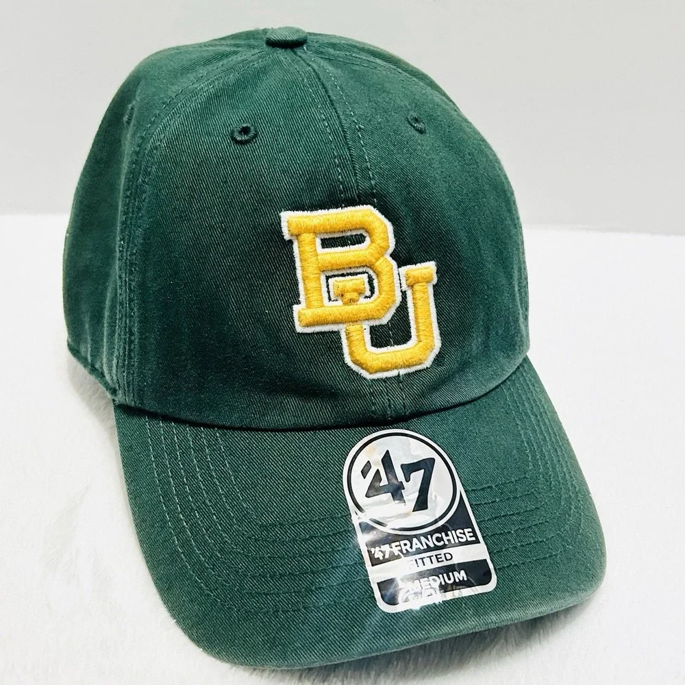 '47 Brand Baylor Bears‎ Logo Franchise Fitted Hat Cap Medium Green NCAA College